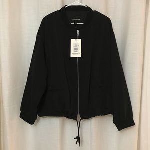 Who What Wear 3X Ebony Bomber Jacket